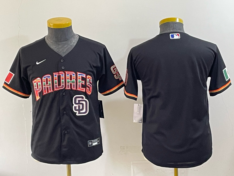 Youth San Diego Padres blank black Nike 2025 MLB Jersey 009